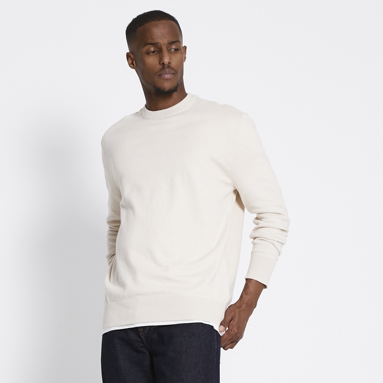 Fine-knit sweater "Ruben" Light Beige